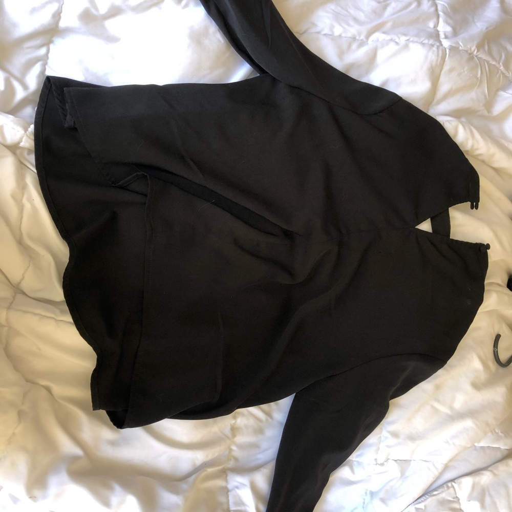 Tobi medium high neck keyhole long bell sleeve top